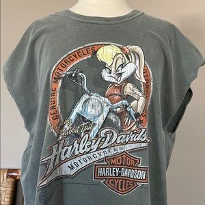 Harley-Davidson Gray Short Sleeve Tee with Bold Graphic